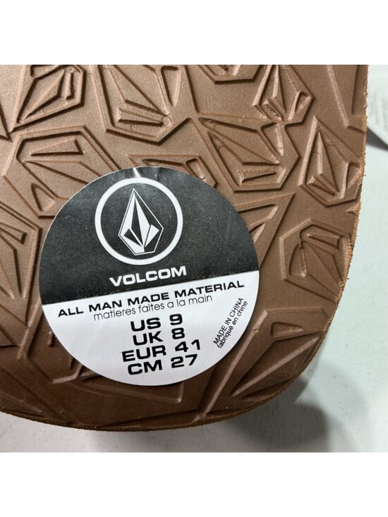 Volcom Recliner Sandals Mens Size 9 Brown With Black Sole Comfortable Flip-Flops main image 5